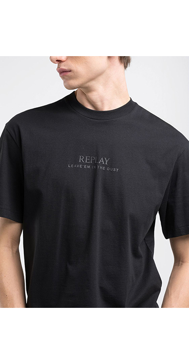 リラックスフィット ベーシックジャ－ジーコットンプリントTシャツ 詳細画像
